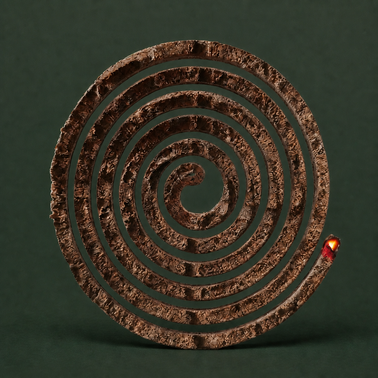 Prototipo en espiral de Chingasté encendido
